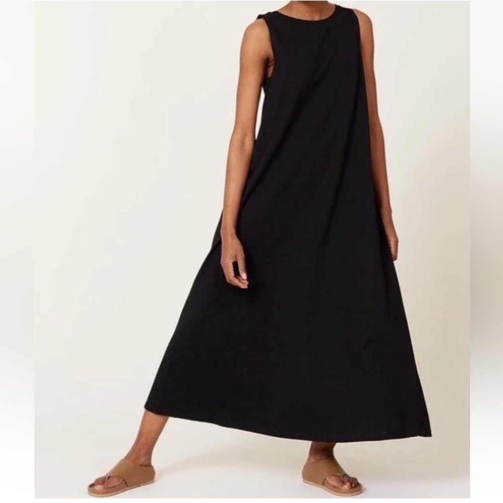 Kowtow black organic cotton tank swing dress size XS